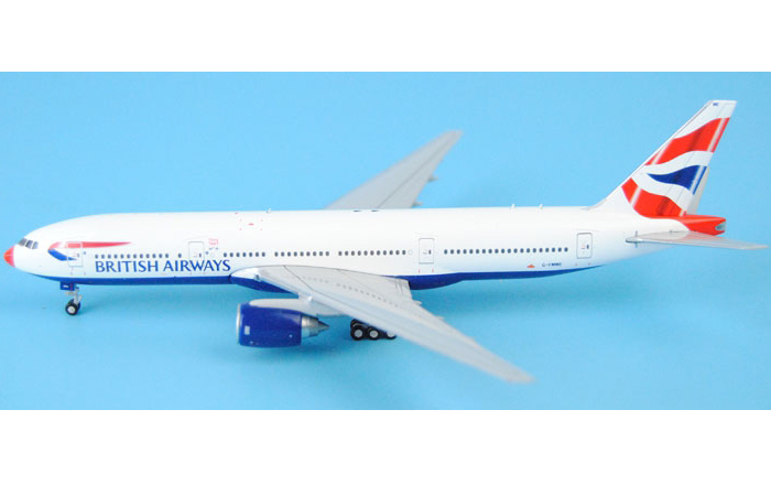 1/400 Model Airplane JC-Wings XX4003 British Airways Boeing B777-200ER G-YMME (Red Nose) Aircraft Diecast Model Collectibles, Scale Model.