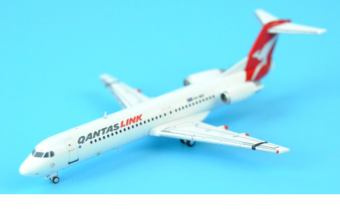1/400 Model Airplane JC-Wings XX4204 Australian Airlines QANTAS LINK Fokker 100 VH-NHY Aircraft  Diecast Model Collectibles, Scale Model.