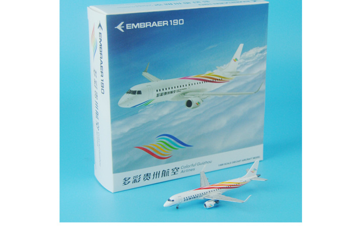1/400 Model Airplane JC-Wings XX4675 Colorful Guizhou ERJ190-100LR Airliner Diecast Model Collectibles, Scale Model.