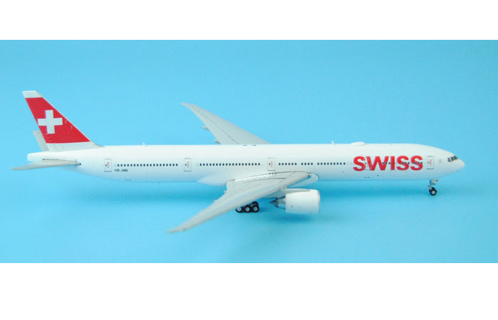 1/400 Model Airplane JC-Wings XX4684 Swiss Airlines Boeing 777-300ER HB-JNB Aircraft Diecast Model Collectibles, Scale Model, Metal Model Plane.