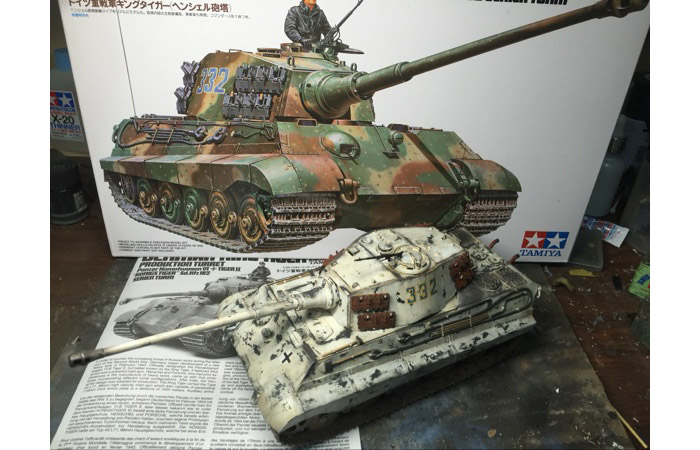 1/35 Scale Model Tank, Tamiya 35164 King Tiger Sd.Kfz. 182 Production Turret Plastic Scale Model Kit.