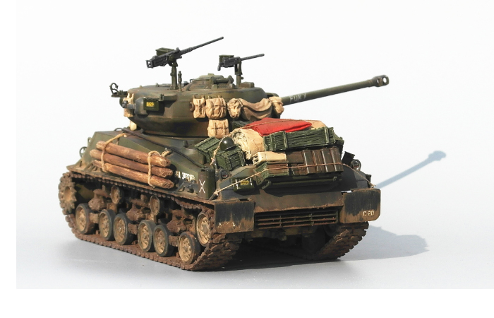 1/35 Scale Model Tank Finished Model Kit, M4A3E8 Sherman Fury Tank Model.