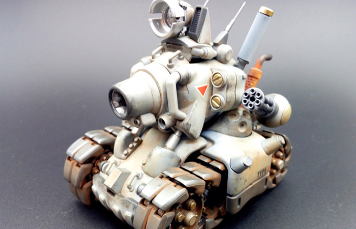 1/35 Scale Model Game Character, Metal Slug Tank Finished Plastic Scale Model Kit.