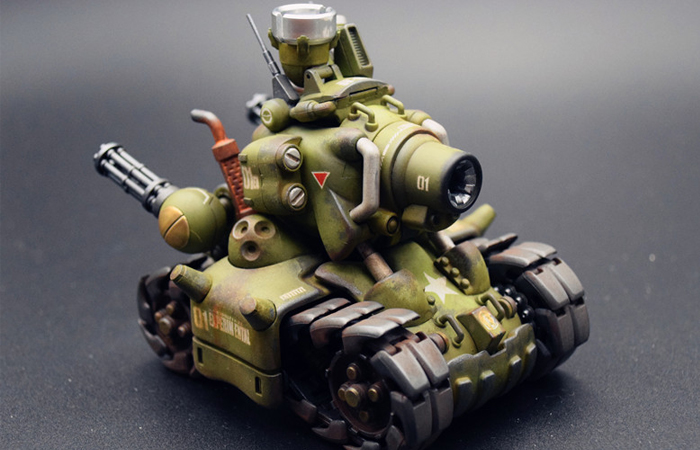 1/35 Scale Model Game Character, Metal Slug Tank Finished Plastic Scale Model Kit.