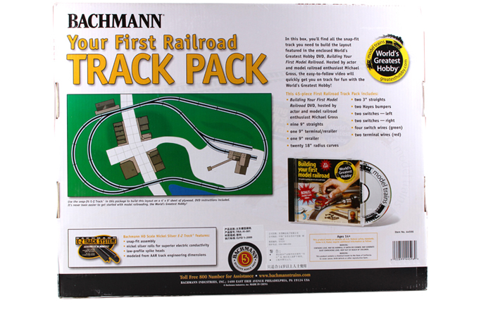 Bachmann 44596 HO Scale Nickel Silver First Railroad Track Pack, Online Model Trains Store.