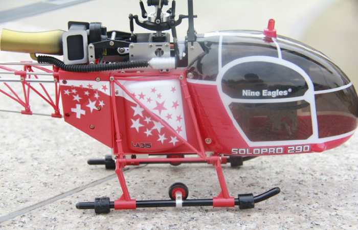 Nine-Eagles Solo Pro 290A SA-315A Lama 6CH 3D RC Model Helicopter.