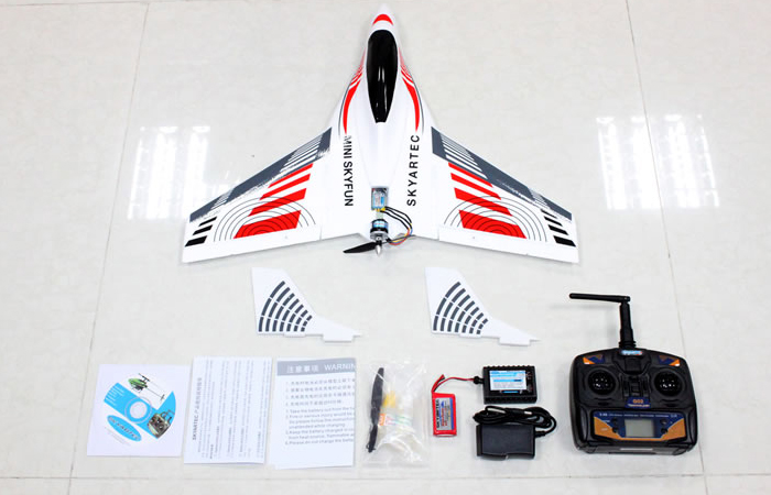 RTF Delta Wing Rear Propeller RC Aircraft, Three-axis gyroscope Brushless Motor 2.4GHz Radio remote control Plane, RC Glider.