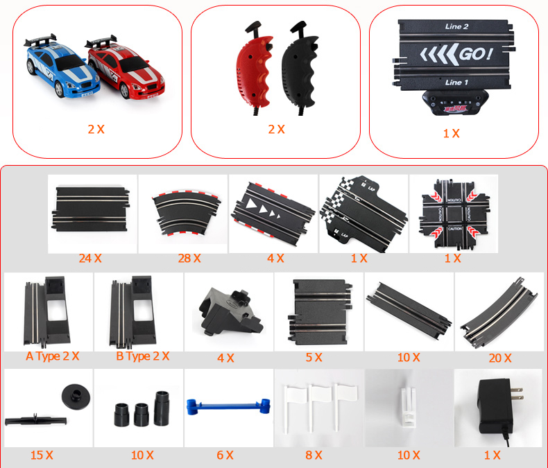 Top-Racer AGM TR06 Slot Car Sets , Slot Track, Racing Game, Kids Toys.