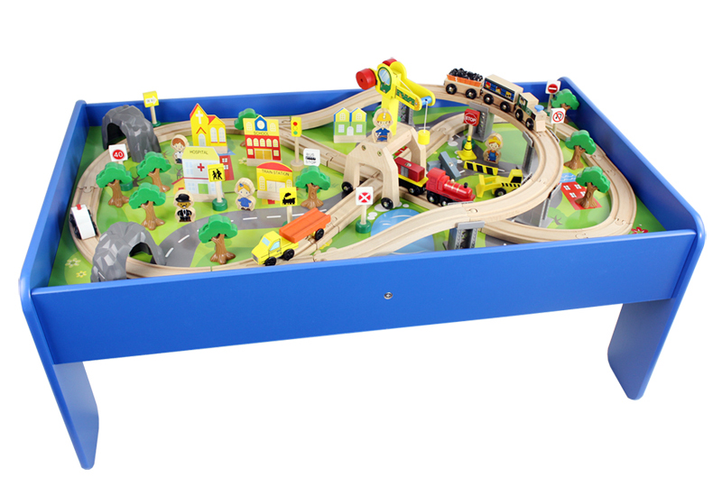 Thomas And Friends Wooden Toy Train Play-set, With Wooden Children's Game Table.